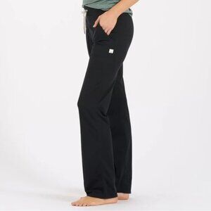 VUORI Women Medium Black Halo Essential Wideleg Track Pants Drawcord Waist